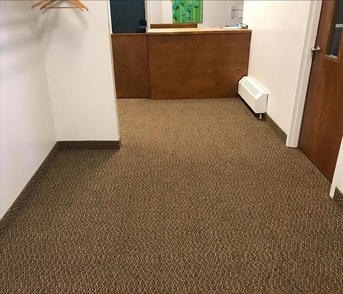 Clean carpet after a water loss.