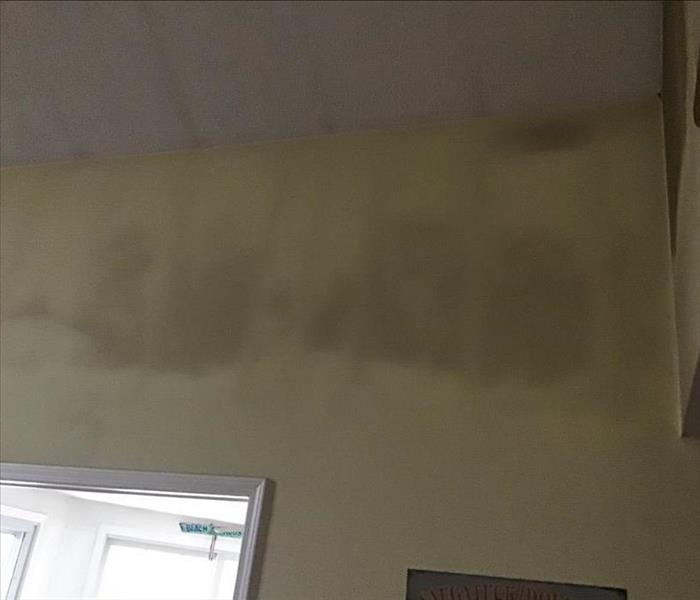 Soot stained wall