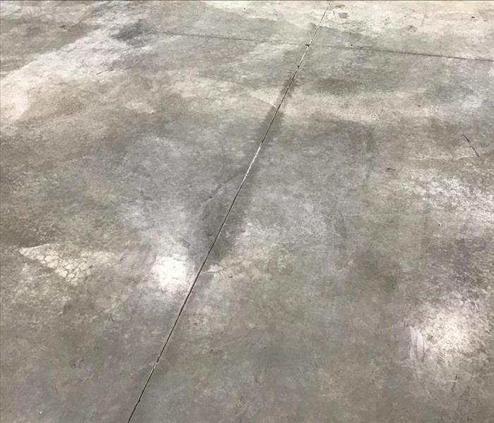 Concrete floor after cleaning